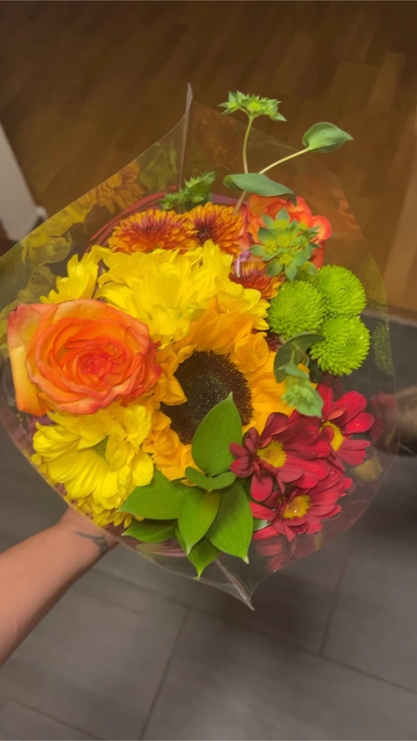 Sunflower and Rose Bouquet