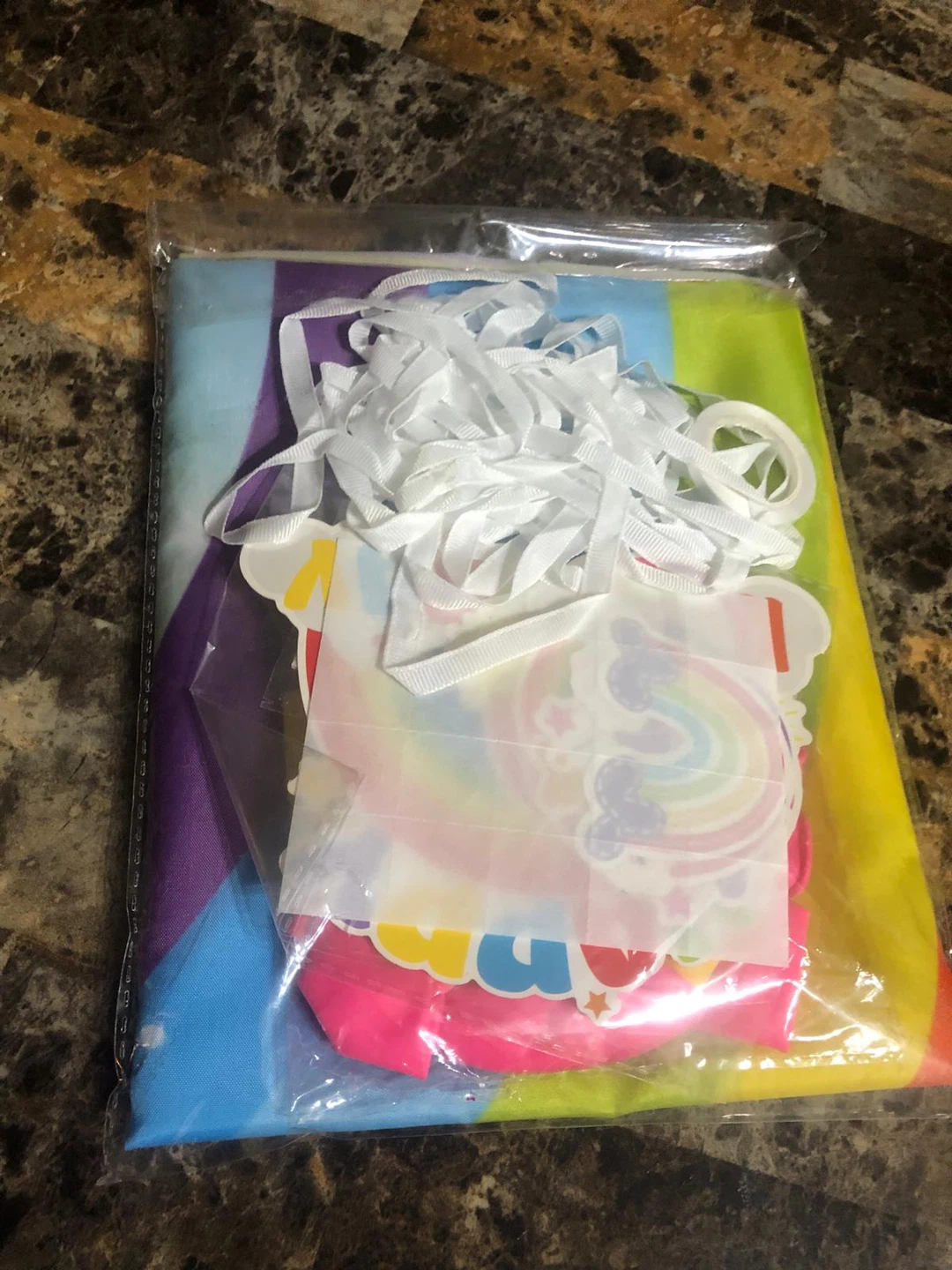New-Rainbow Birthday Backdrop & Balloon Kit - photo 2
