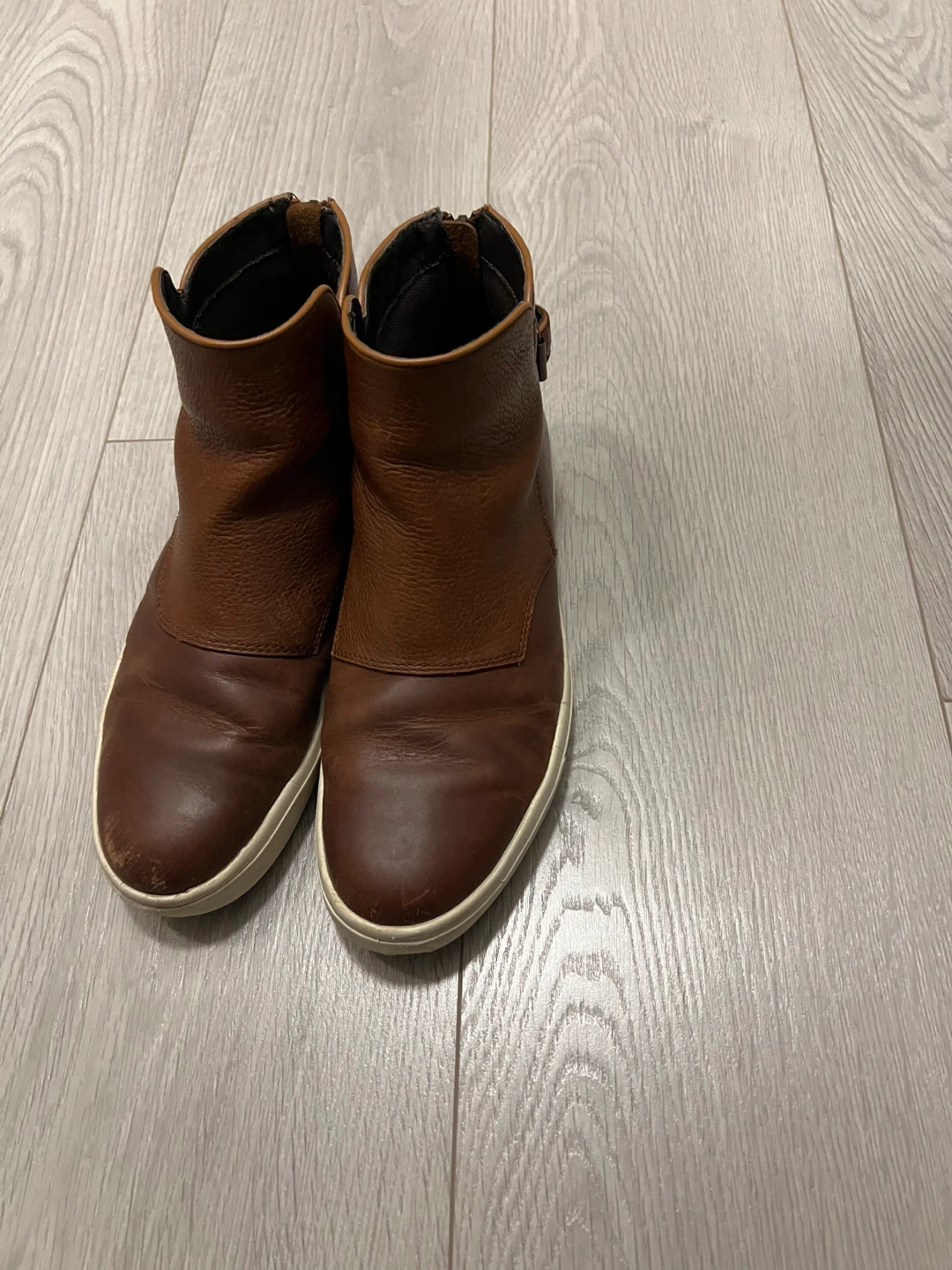 Timberland Women's Brown Leather Ankle Boots Size 7.5W - photo 3