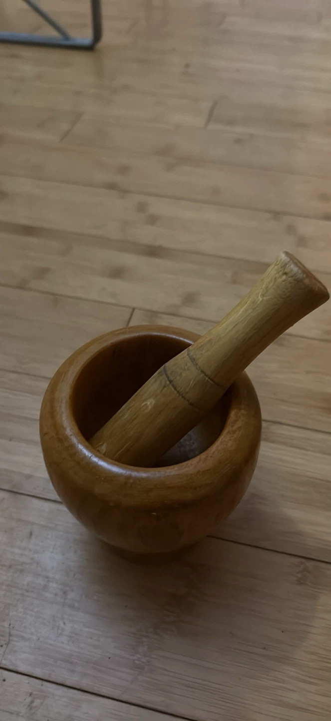 Wooden Mortar and Pestle Set