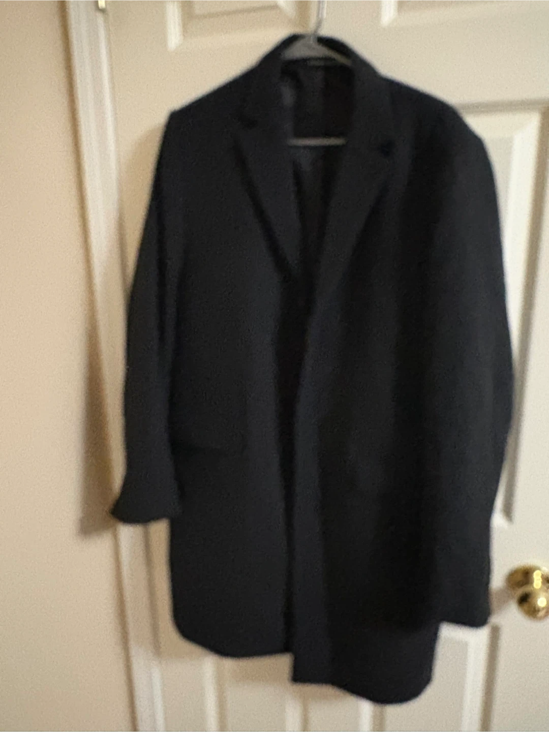 Men's Charcoal Grey Wool Blend Overcoat - photo 3