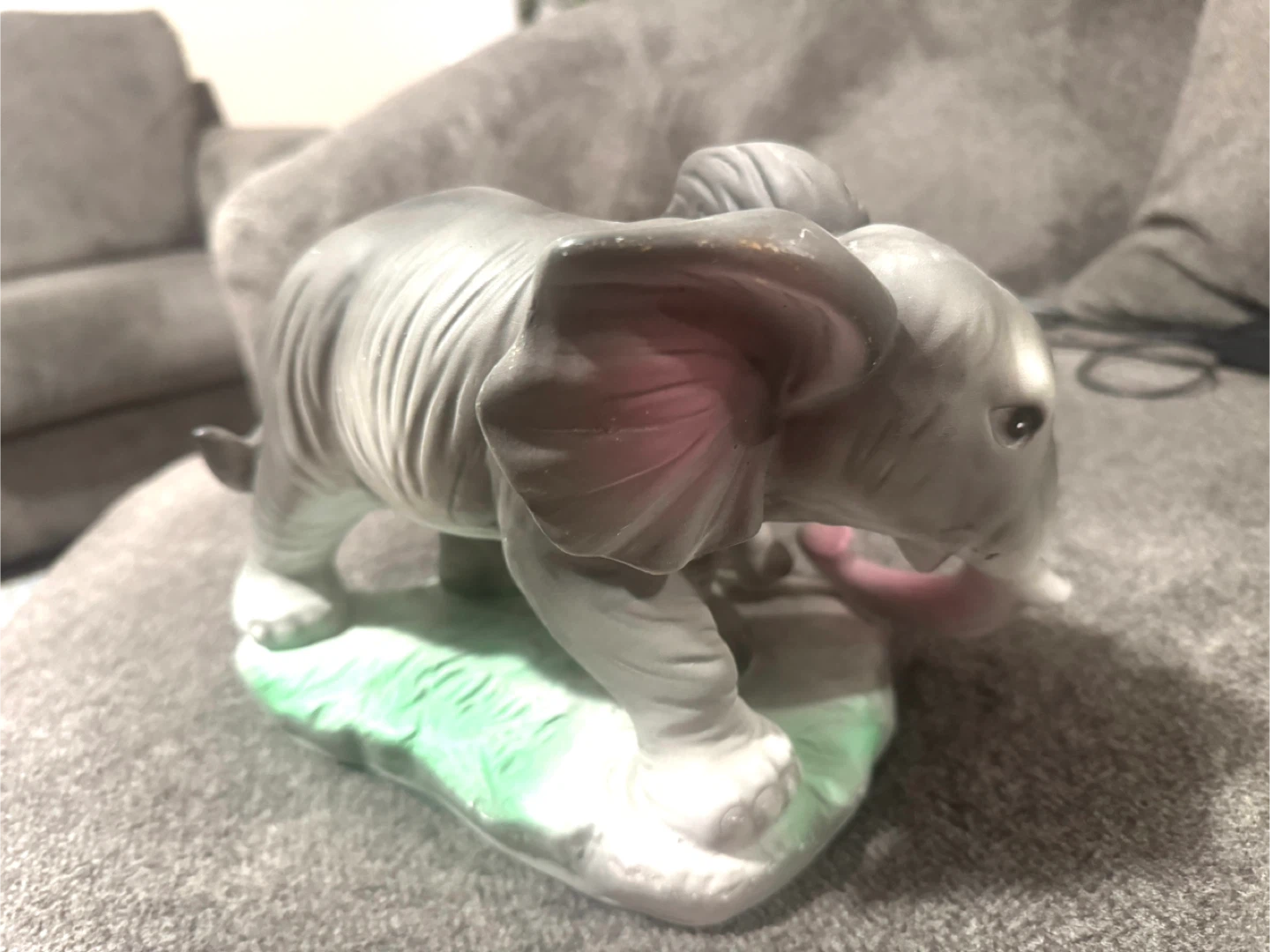 Ceramic Elephant & calf Figurine - photo 4