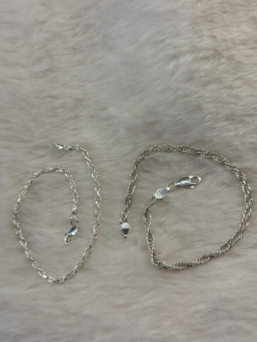 Sterling Silver Rope Chain Anklets - photo 5