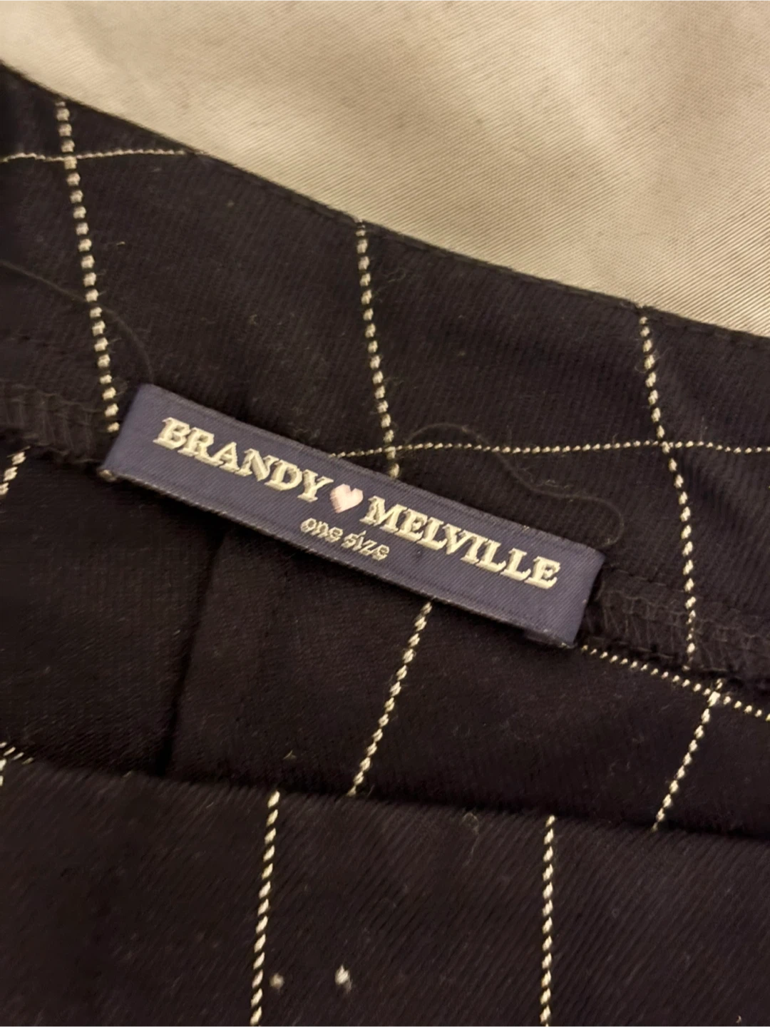 Brandy Melville Black Plaid Mini Skirt One Size - photo 3