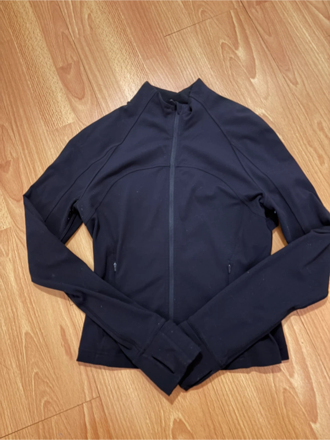 Black Lululemon Zip-Up Jacket with Thumbholes