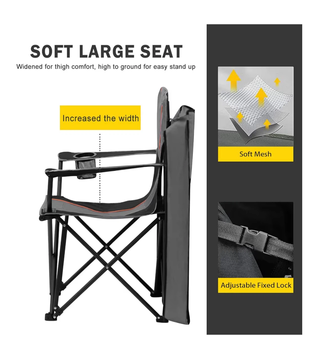 Beach/Camping Chair w/ Adjustable Shade Canopy - photo 4