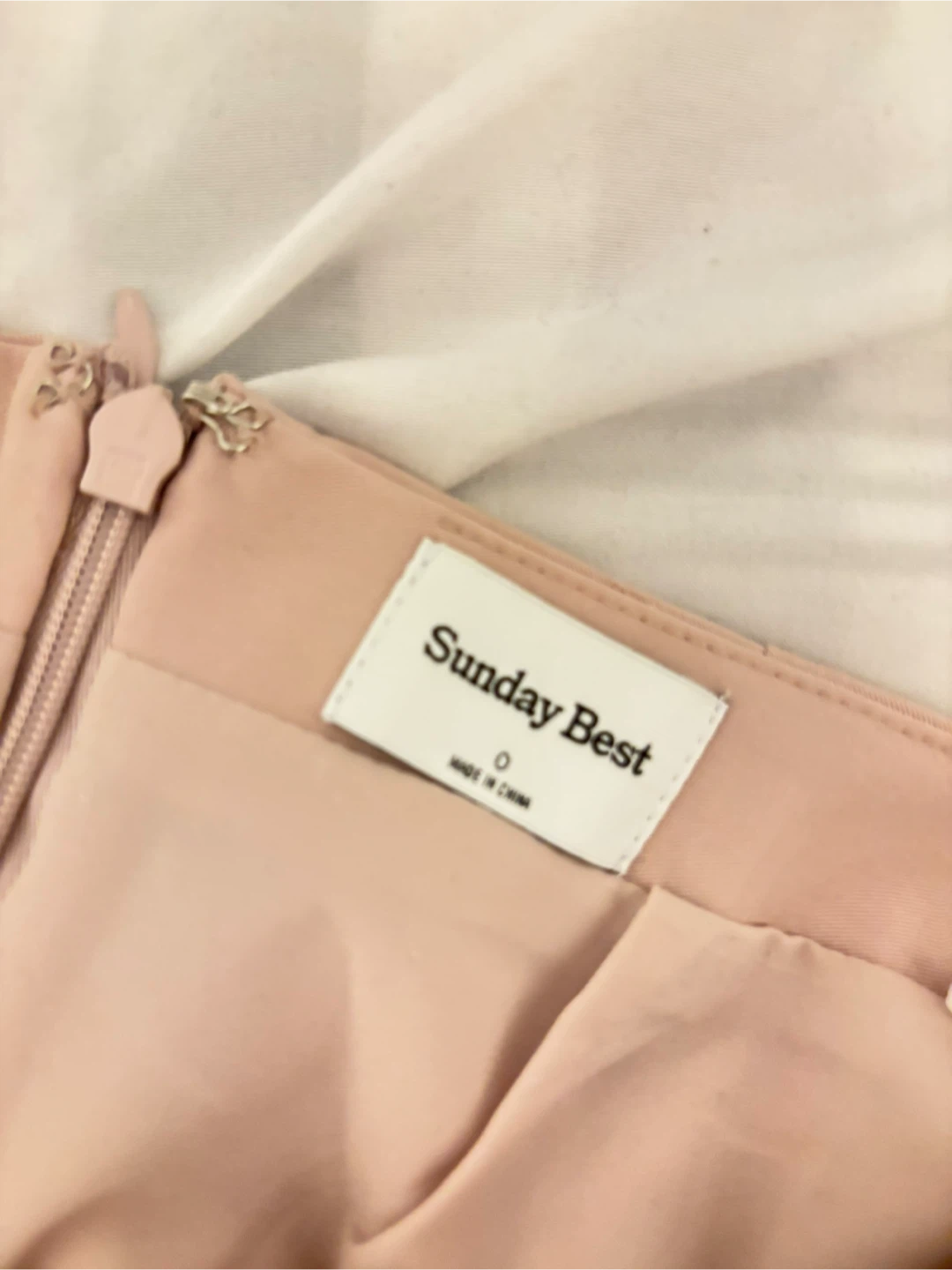 Aritzia Sunday Best Pink Mini Skirt with Slit size 0 - photo 3