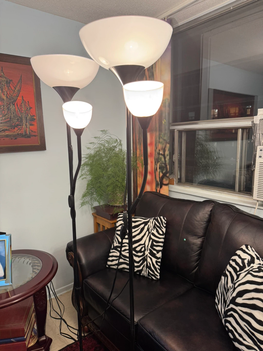 Pair of Floor Lamp (Black) & One Single Lamp (Silver) - photo 2
