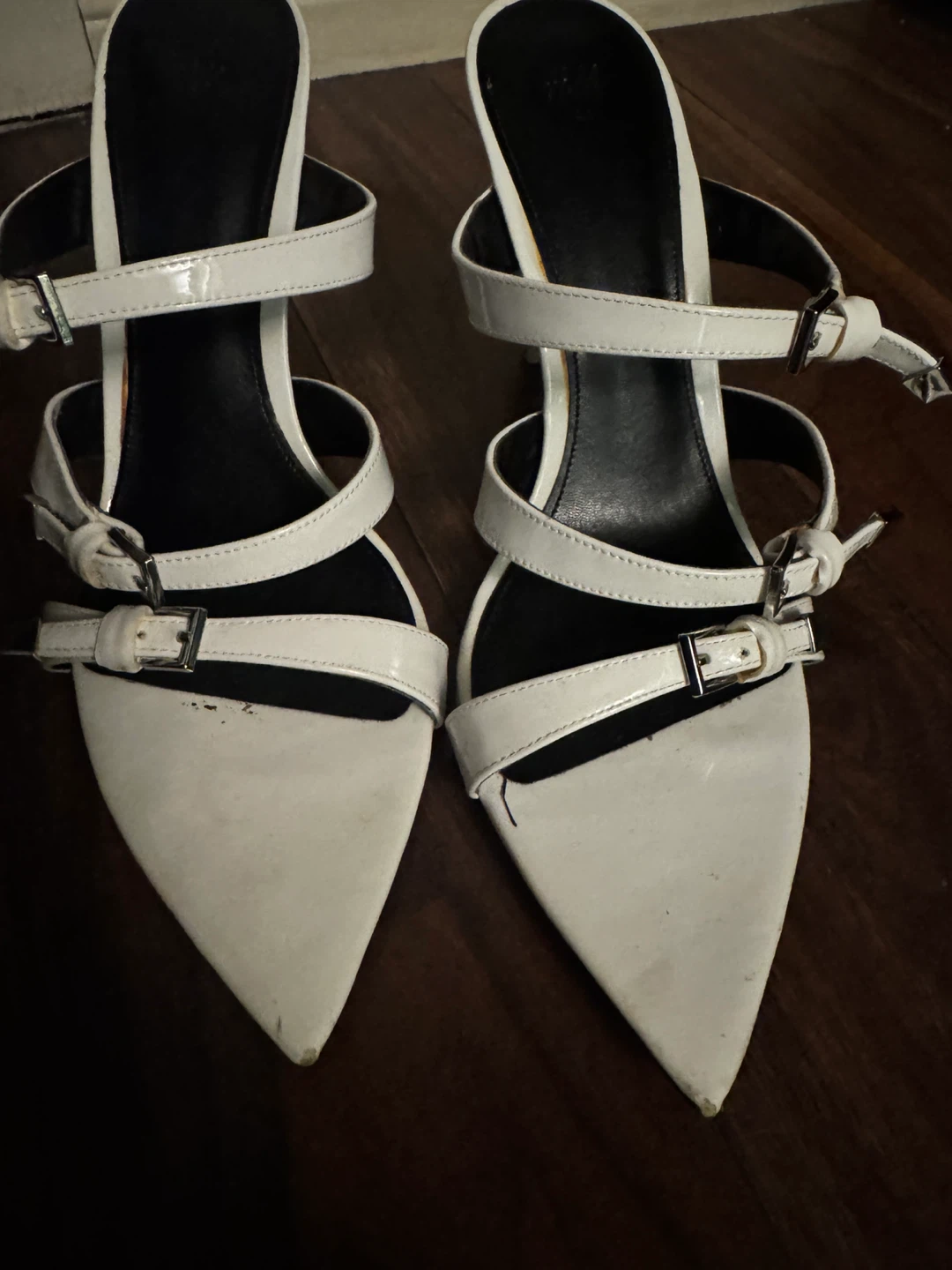 H&M White Pointed Toe Heels Size 41 - photo 3