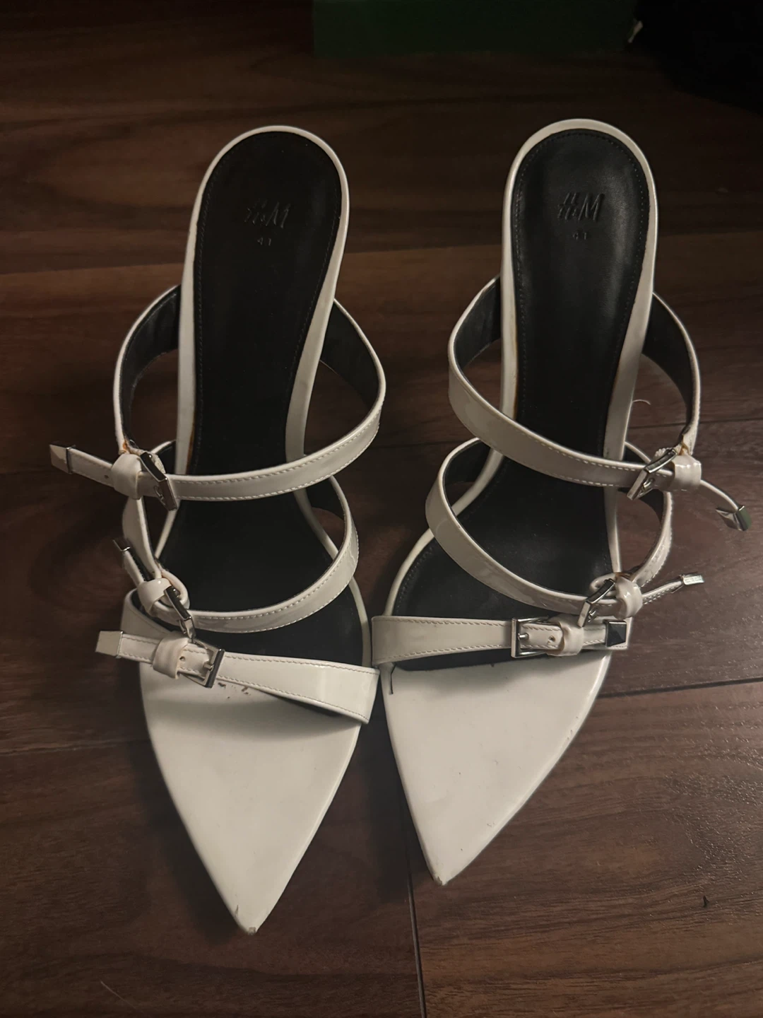 H&M White Pointed Toe Heels Size 41
