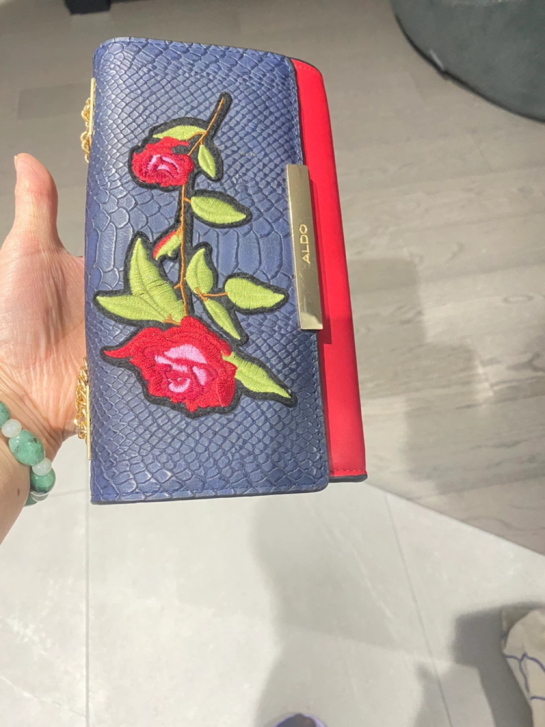 ALDO Blue Floral Chain Bag - photo 5