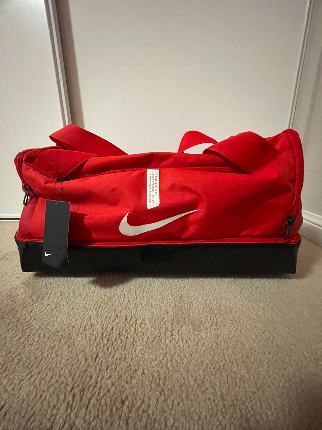 Brand New Nike Academy Team Hard-Case Duffel Bag – Red