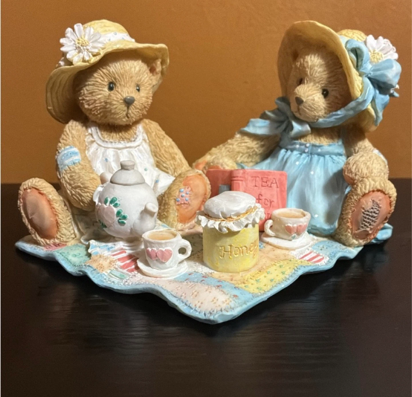 cherished teddies tea party porcelain figure - photo 2