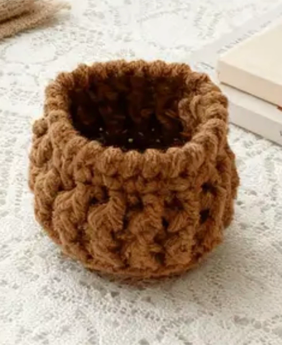 Crocheted Red Rose 🌹 Coaster and Pot 🪴 - photo 4