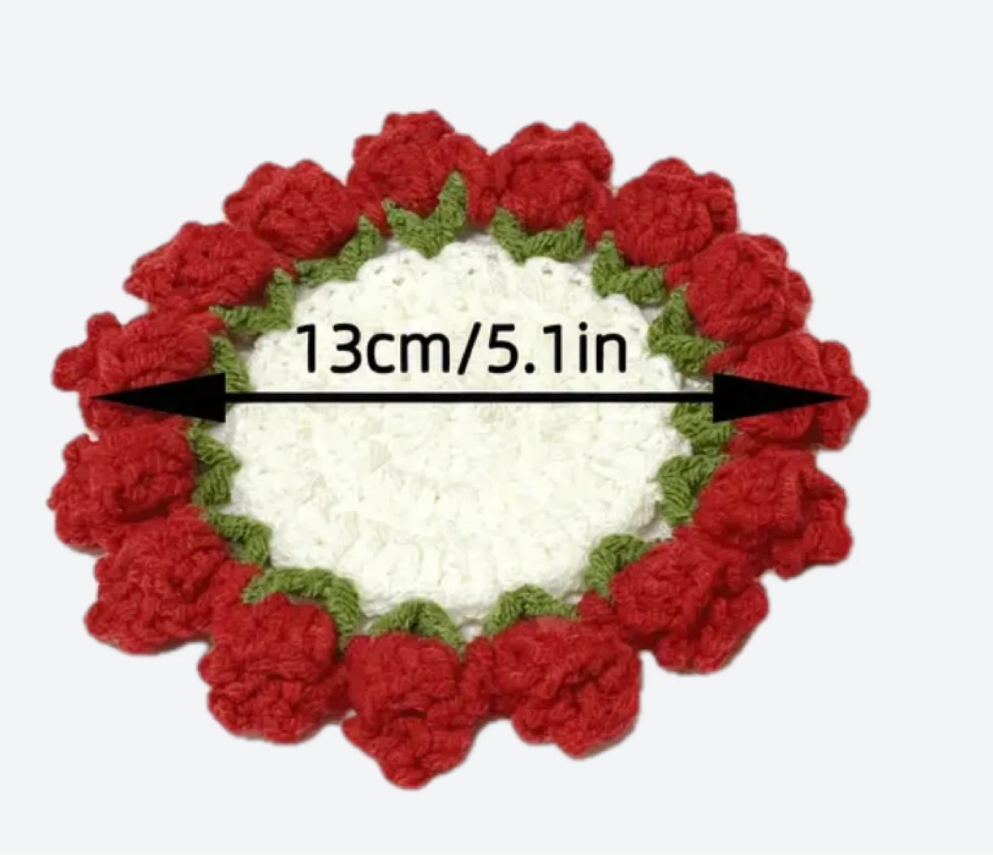 Crocheted Red Rose 🌹 Coaster and Pot 🪴 - photo 5