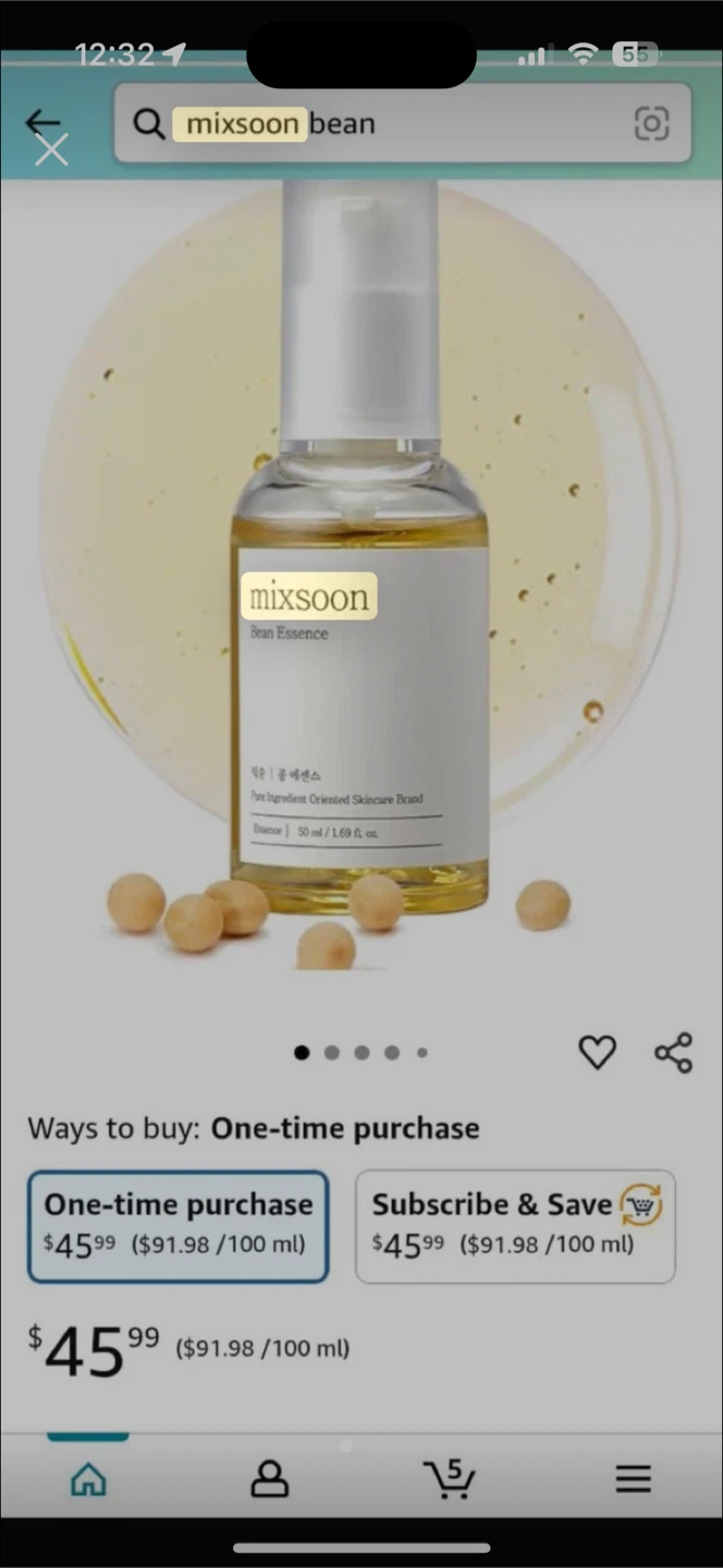 Mixsoon Bean Essence 50ml / 1.69 Fl. Oz.
