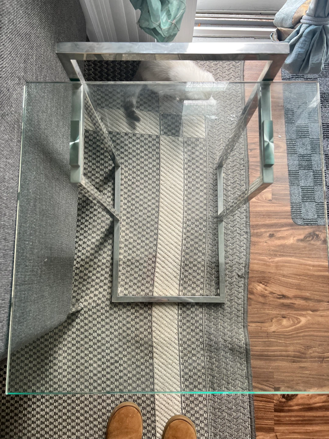 RH Glass and Stainless Steel Side Tables - photo 2