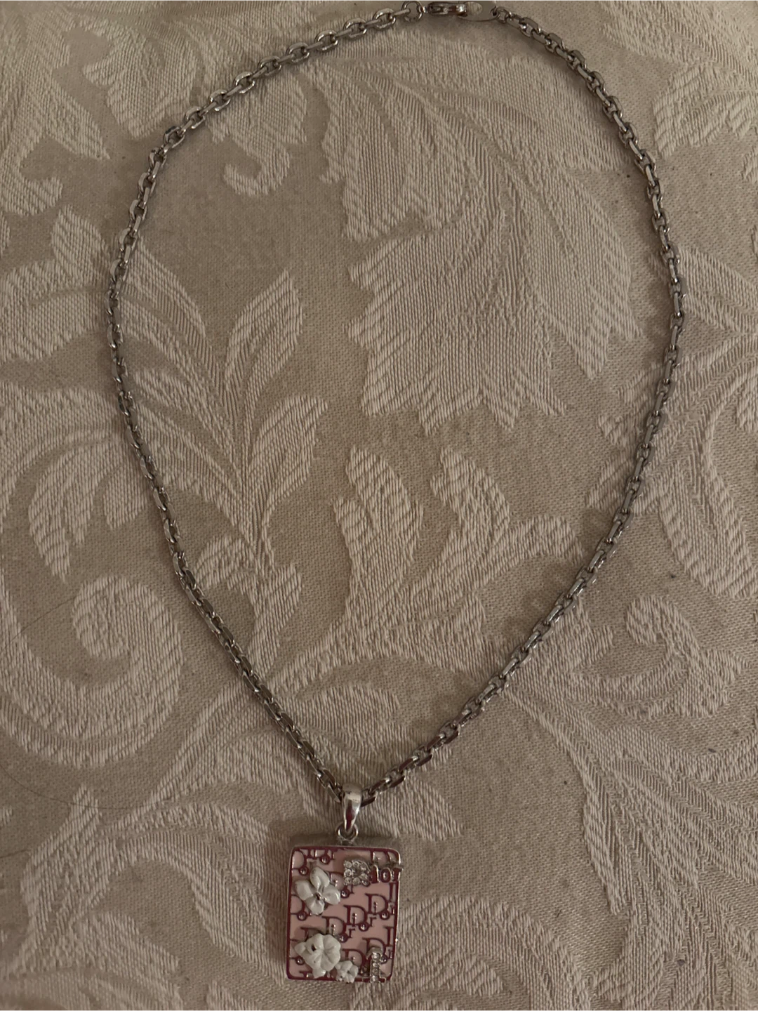 Dior Necklace with Pink Monogram and Charms