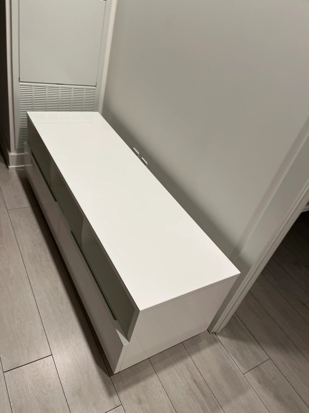 CB2 White Media Console with Drawers - photo 2