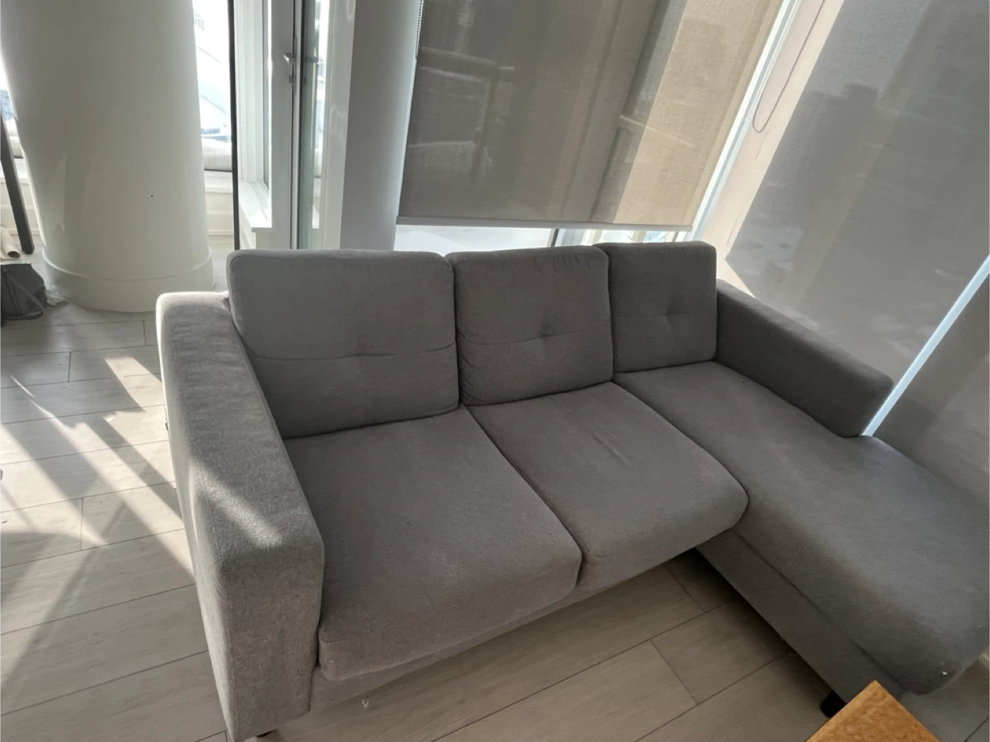 EQ3 Grey Sectional Sofa