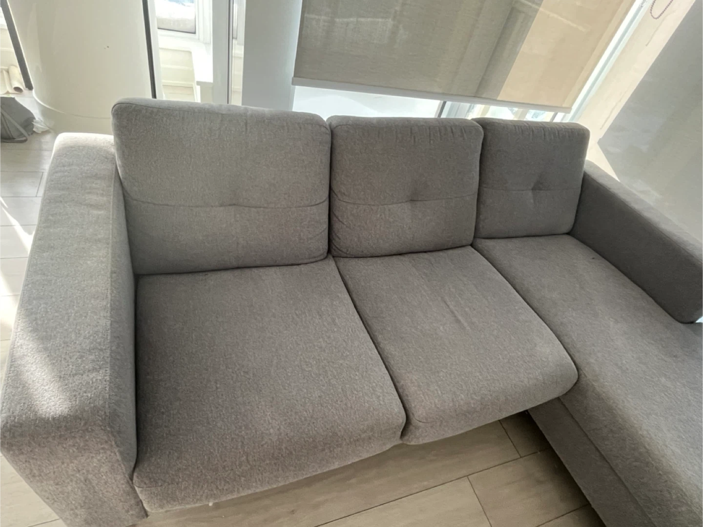 EQ3 Grey Sectional Sofa - photo 2