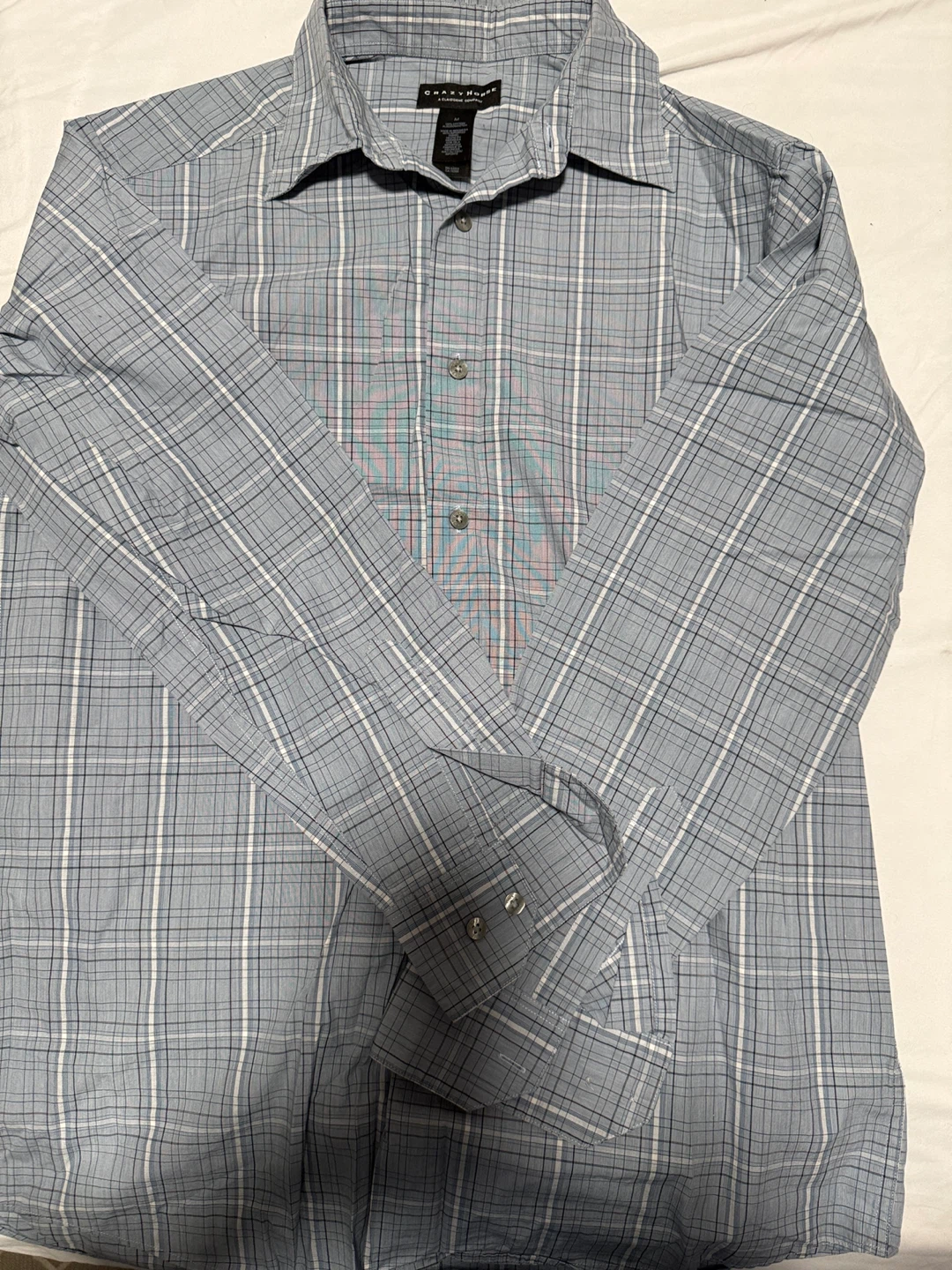 Crazy Horse Plaid Button-Down Shirt