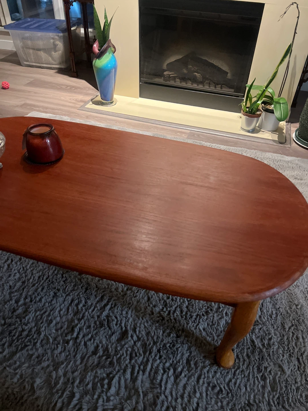 Wooden Oval Coffee Table - photo 2
