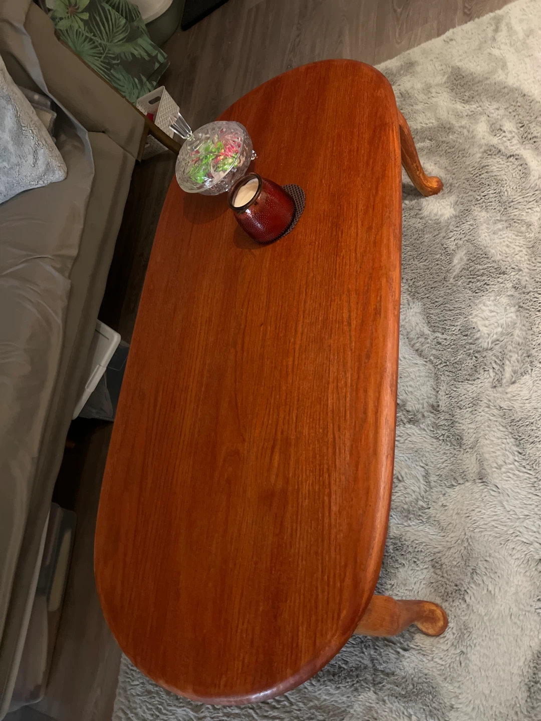 Wooden Oval Coffee Table