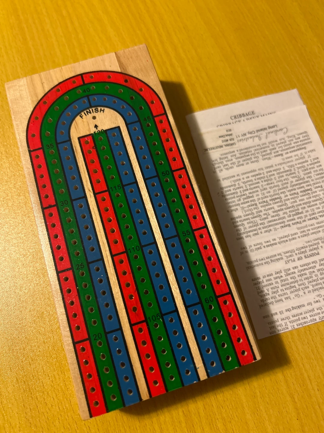 Cardinal Industries Cribbage Board - photo 2