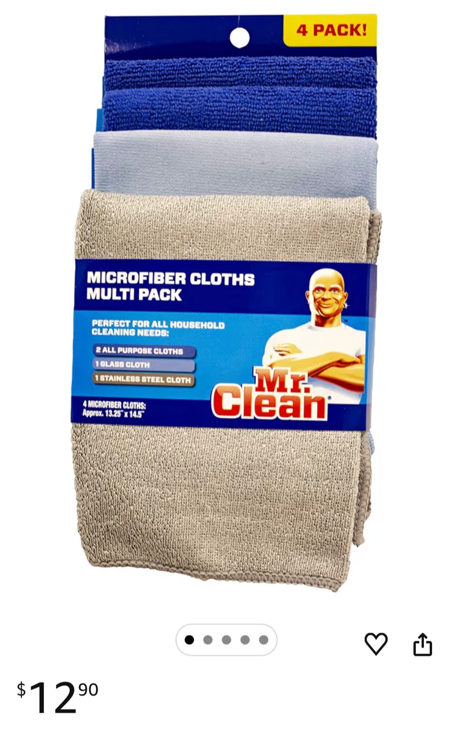 (3) packages Mr. Clean Microfiber Cloths Multi Pack (4 Pack) - photo 2