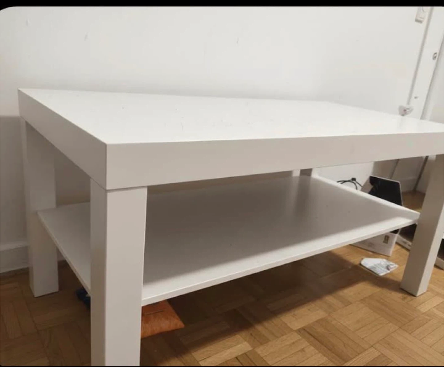 White Coffee Table with Shelf