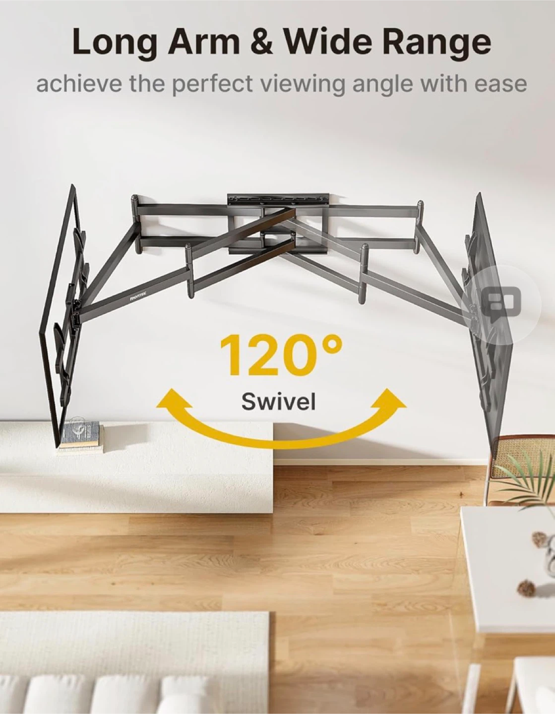 MONTEK Full Motion TV Wall Mount for 43"-90" TVs - photo 4