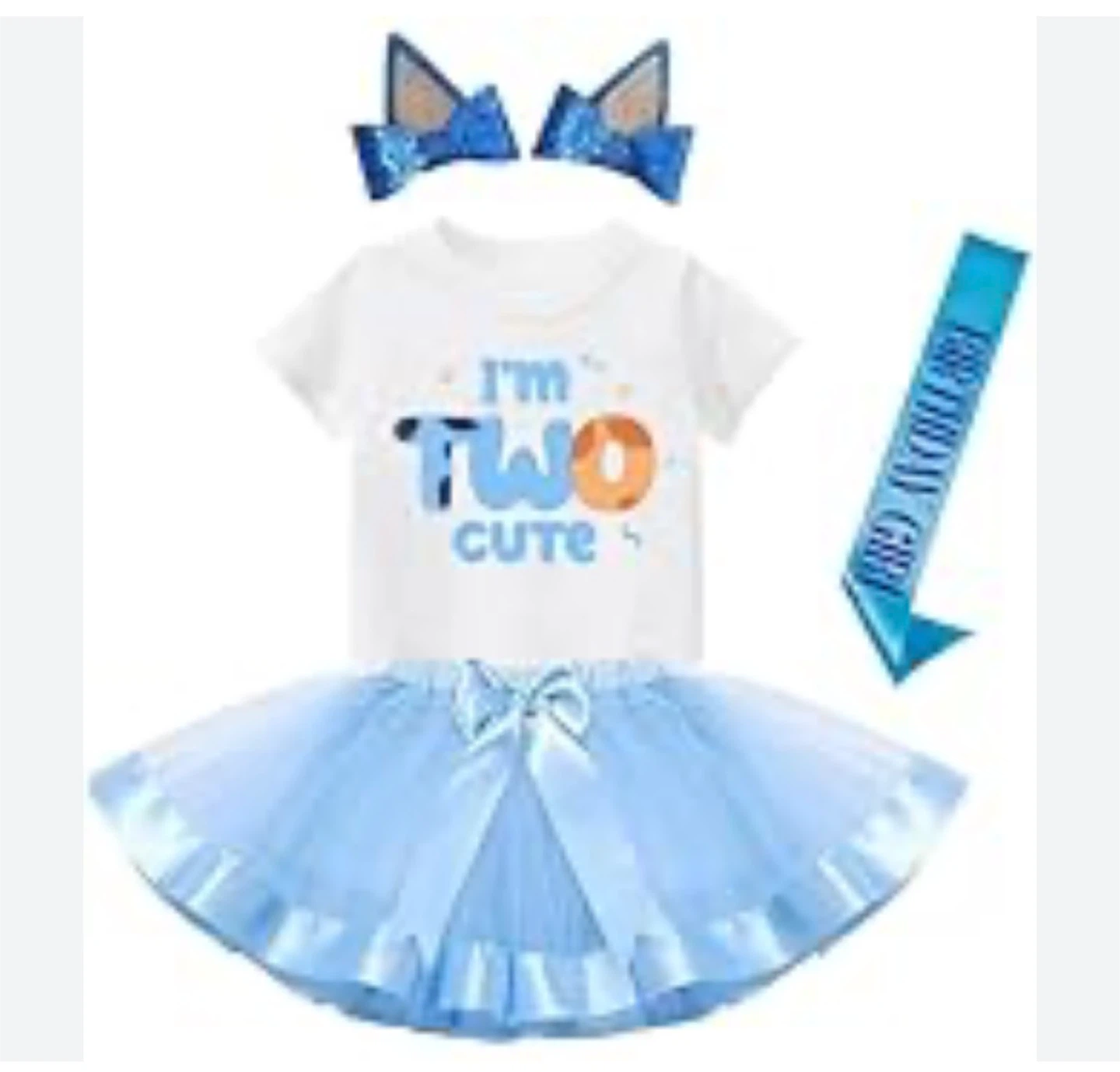 2nd Birthday Outfit for Girls - "I'm Two Cute" Set