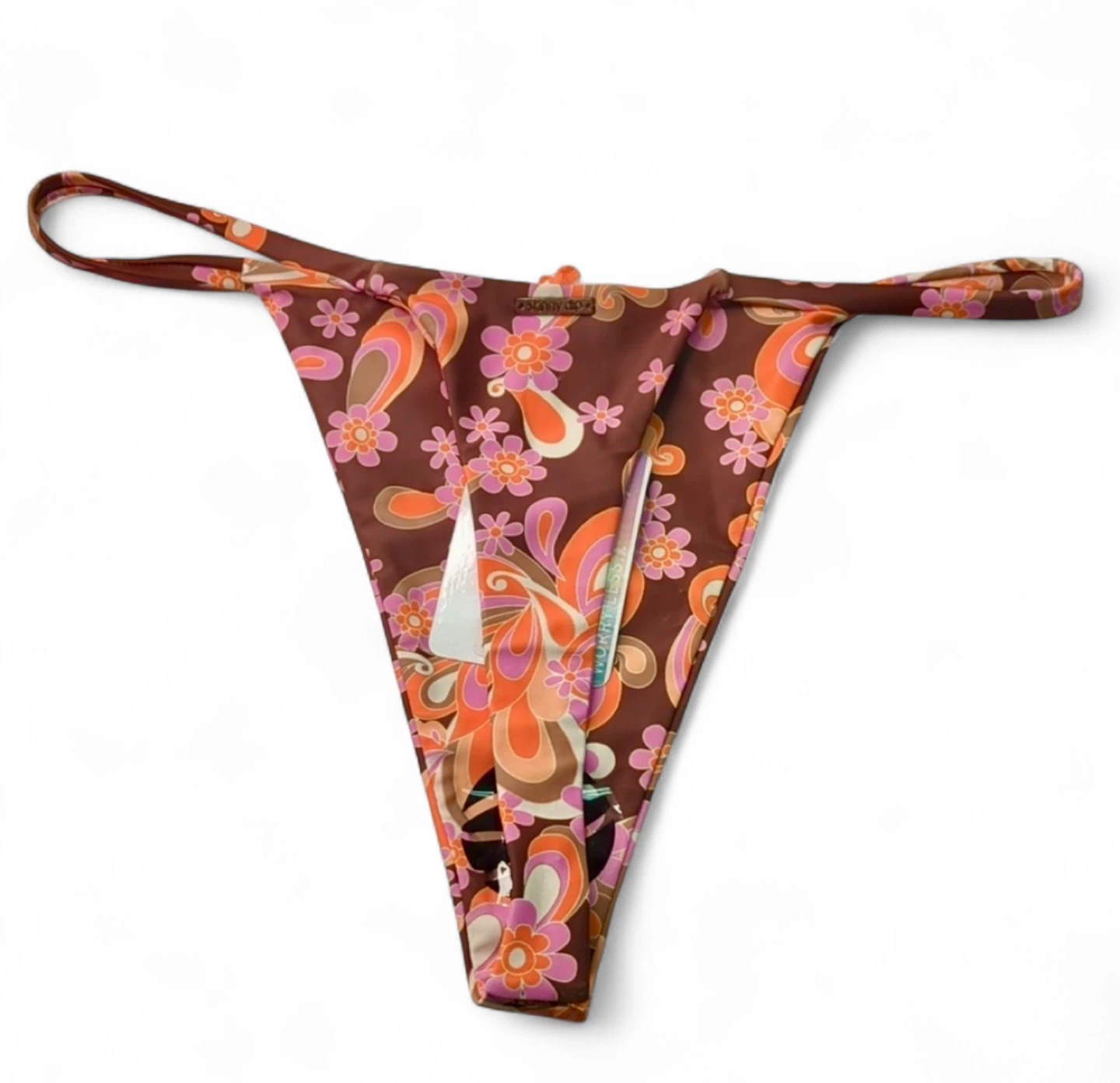 BNWT Skinnydip Bikini Thong Bottoms Floral Hippie Pattern - photo 2