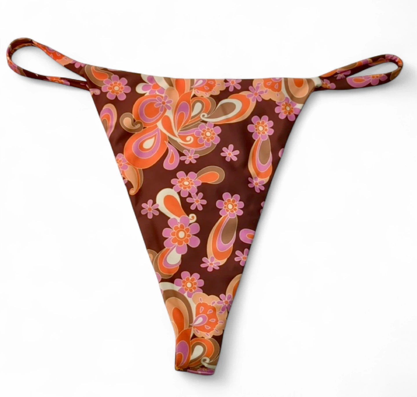 BNWT Skinnydip Bikini Thong Bottoms Floral Hippie Pattern