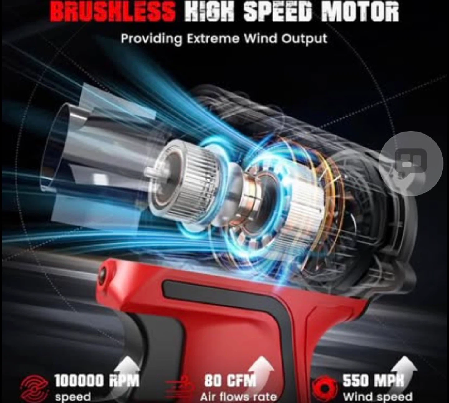 Cordless High Speed Leaf Blower / Air Duster