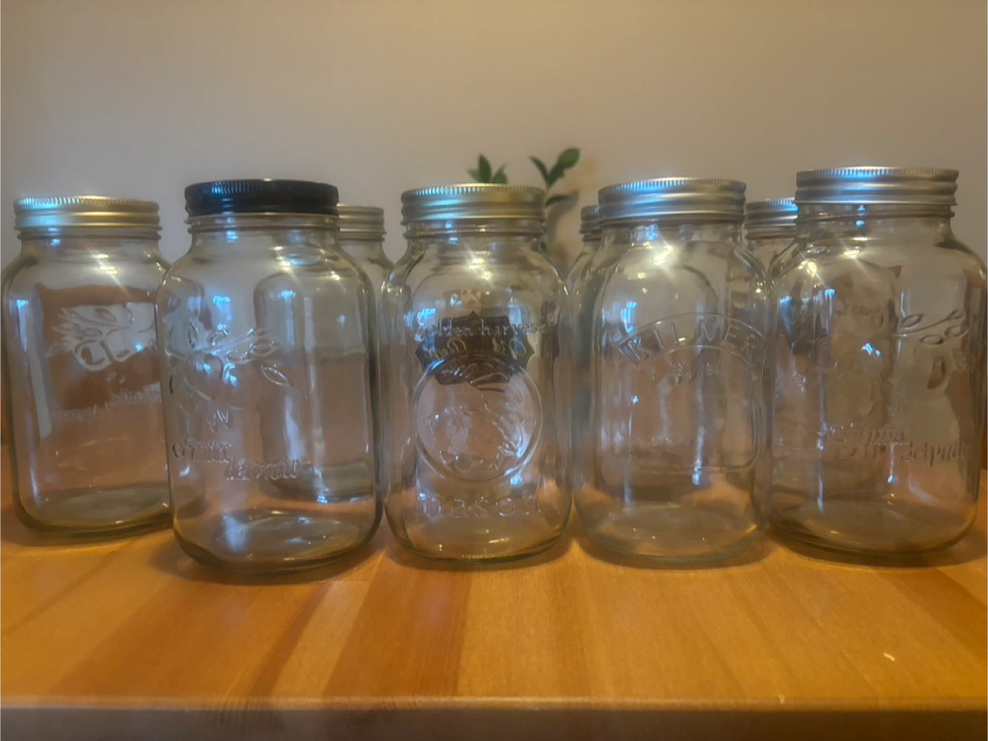 9 Mason Jars - Assorted Brands