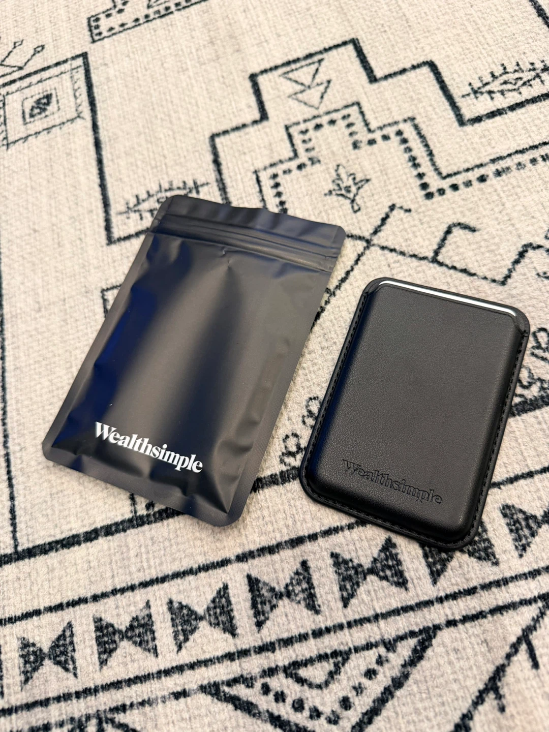 Wealthsimple Black  Card Phone Holder with Pouch