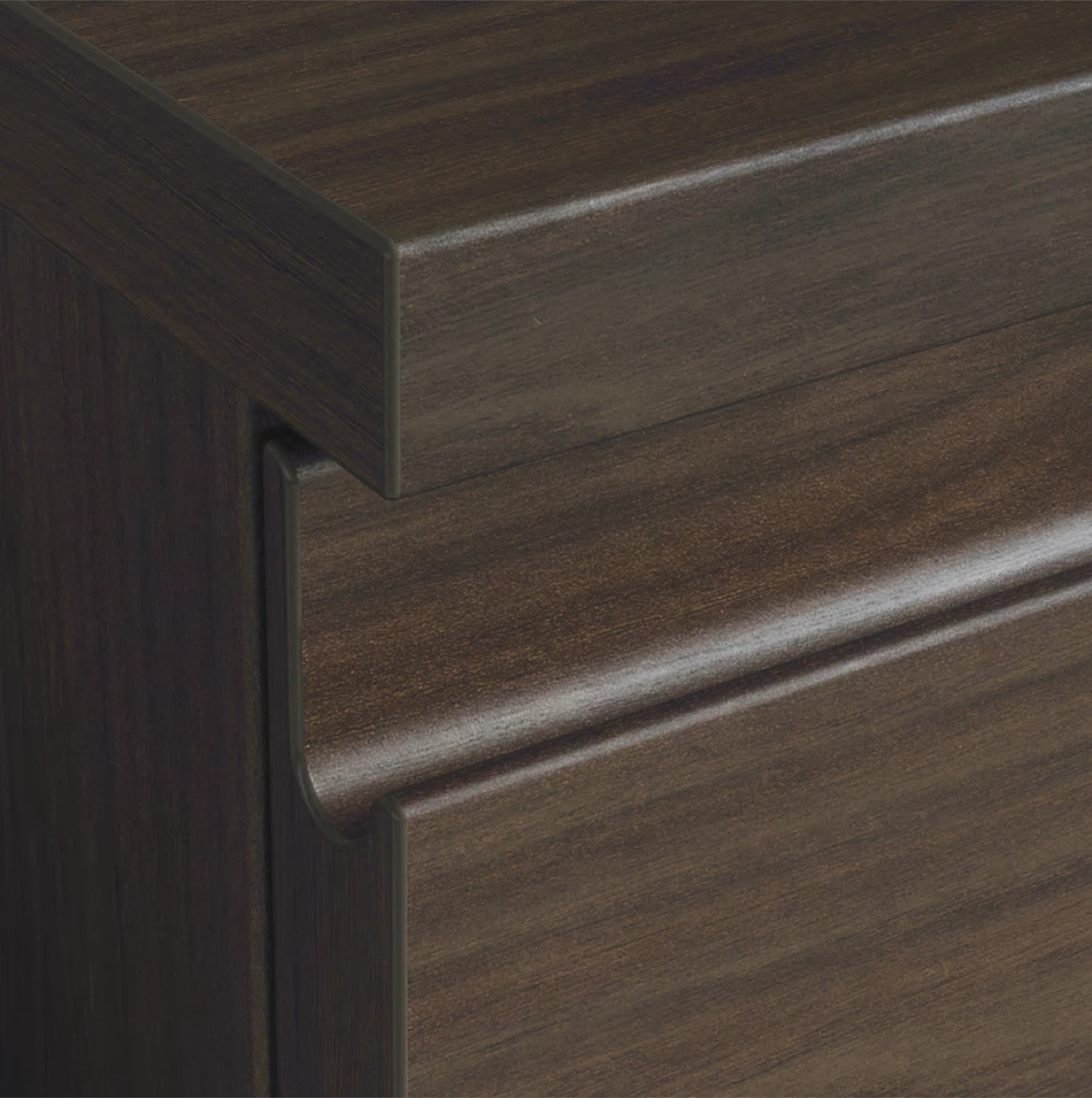 4-drawer dresser (dark brown/oak) - photo 3