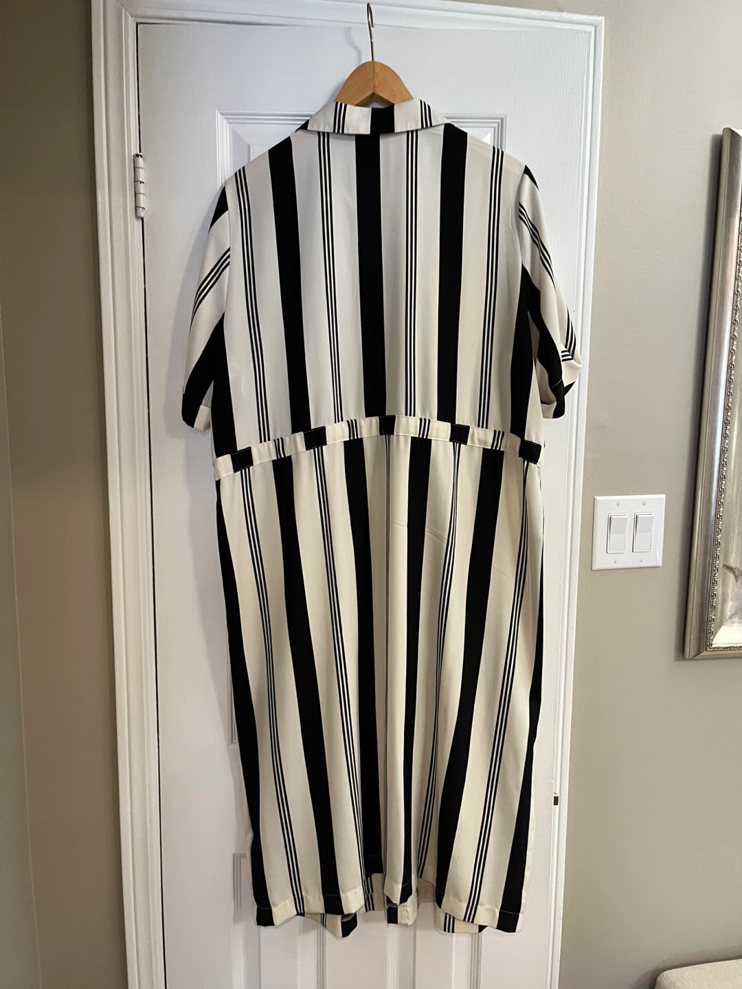 Primark Black & White New Striped Button-Up Dress - photo 3