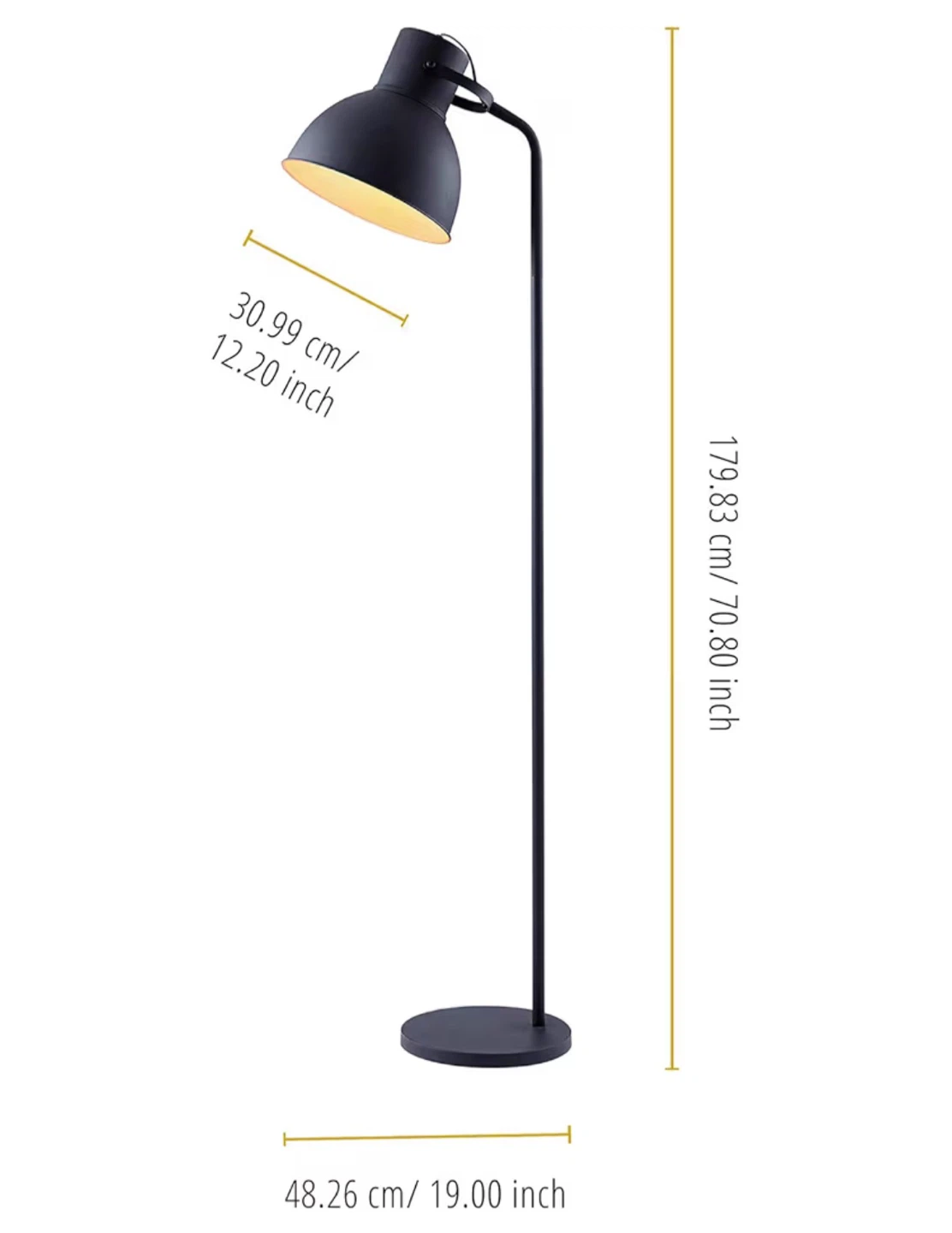 Modern Floor Lamp Tall Standing Light with Adjustable Shade - photo 3