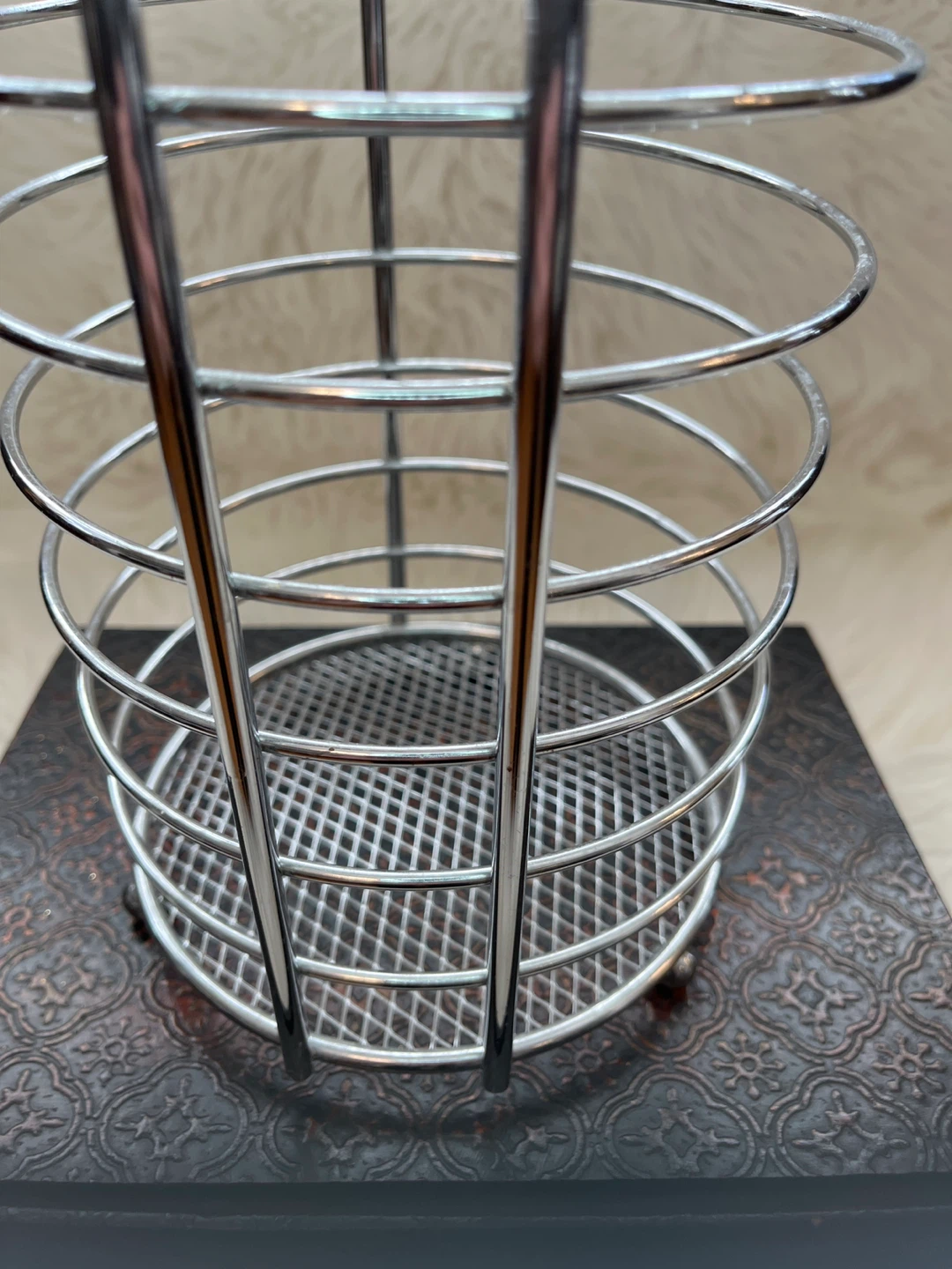 Chrome Toilet Paper Holder and Organizer Stand - photo 2