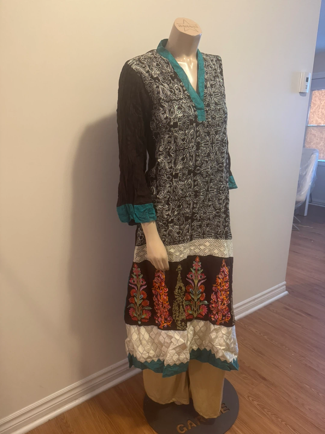 Embroidered Kurti with Pants