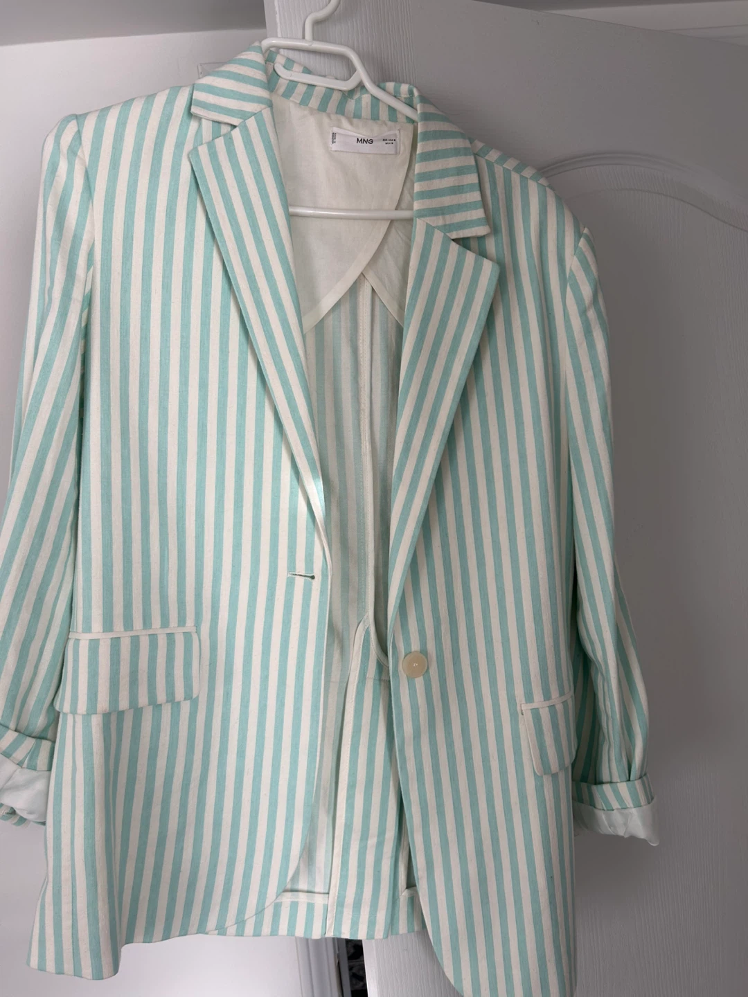 MANGO Striped Blazer