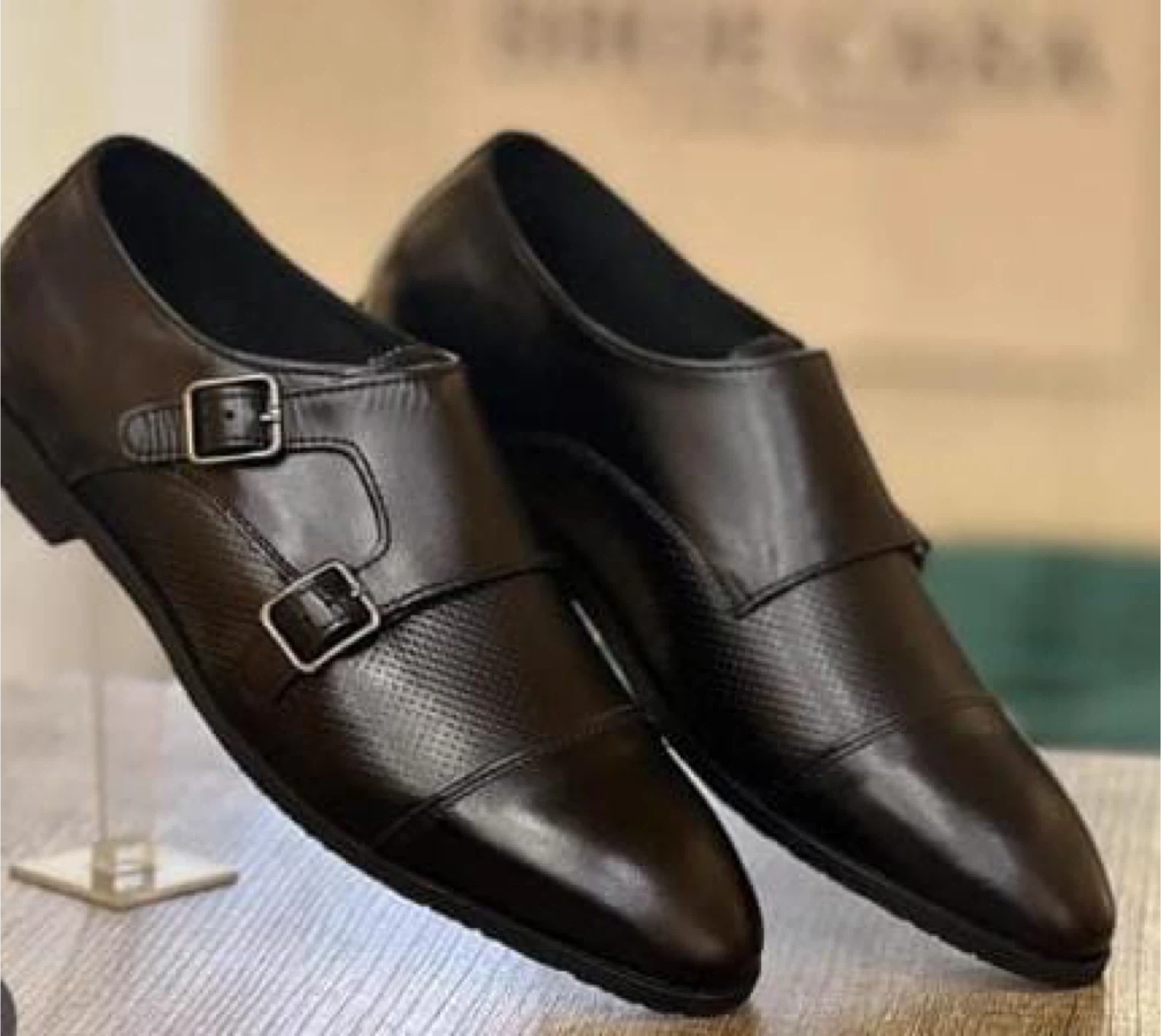 Double monk-style shoe