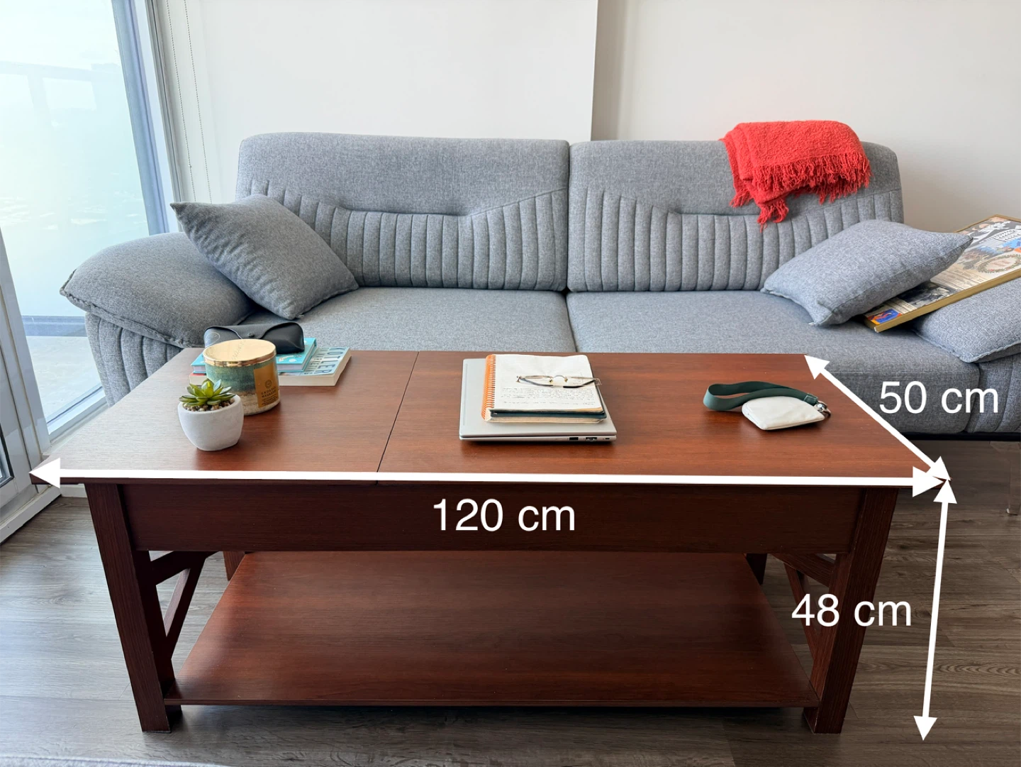 Lift Top Coffee Table with Storage - photo 4
