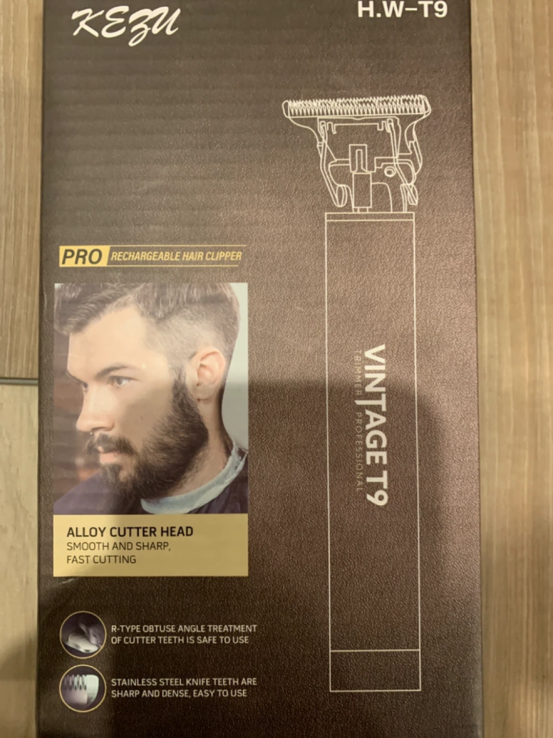 New - KEZU H.W-T9 Vintage T9 Rechargeable Hair Clipper