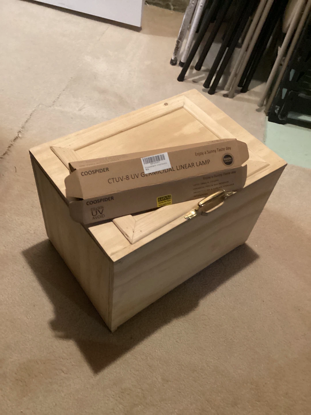 COOSPIDER CTVU-8 UV Germicidal Linear Lamp with Wooden Box - photo 2