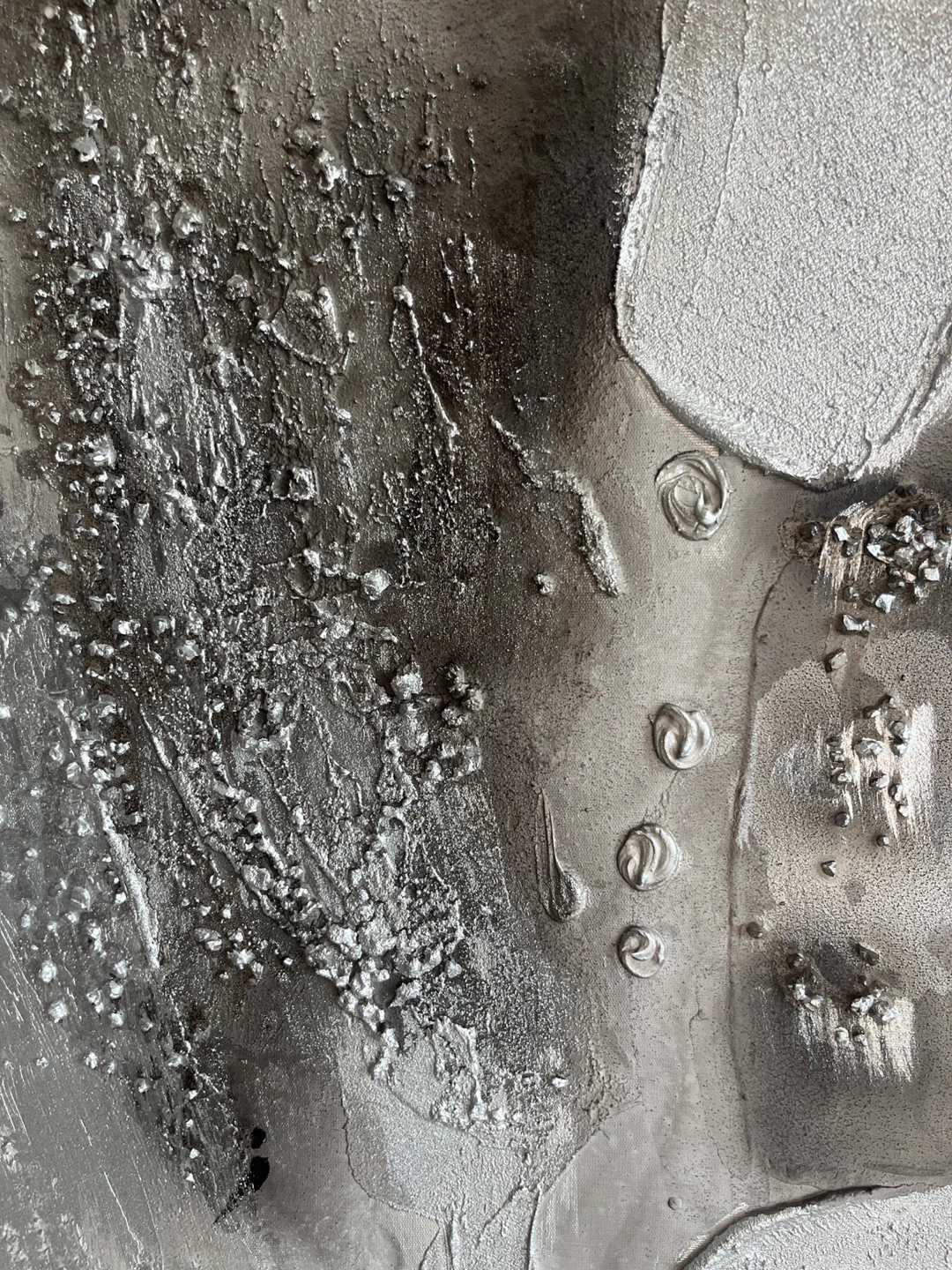 Set of 2 Abstract Grey and White Wall Art Paintings - photo 2
