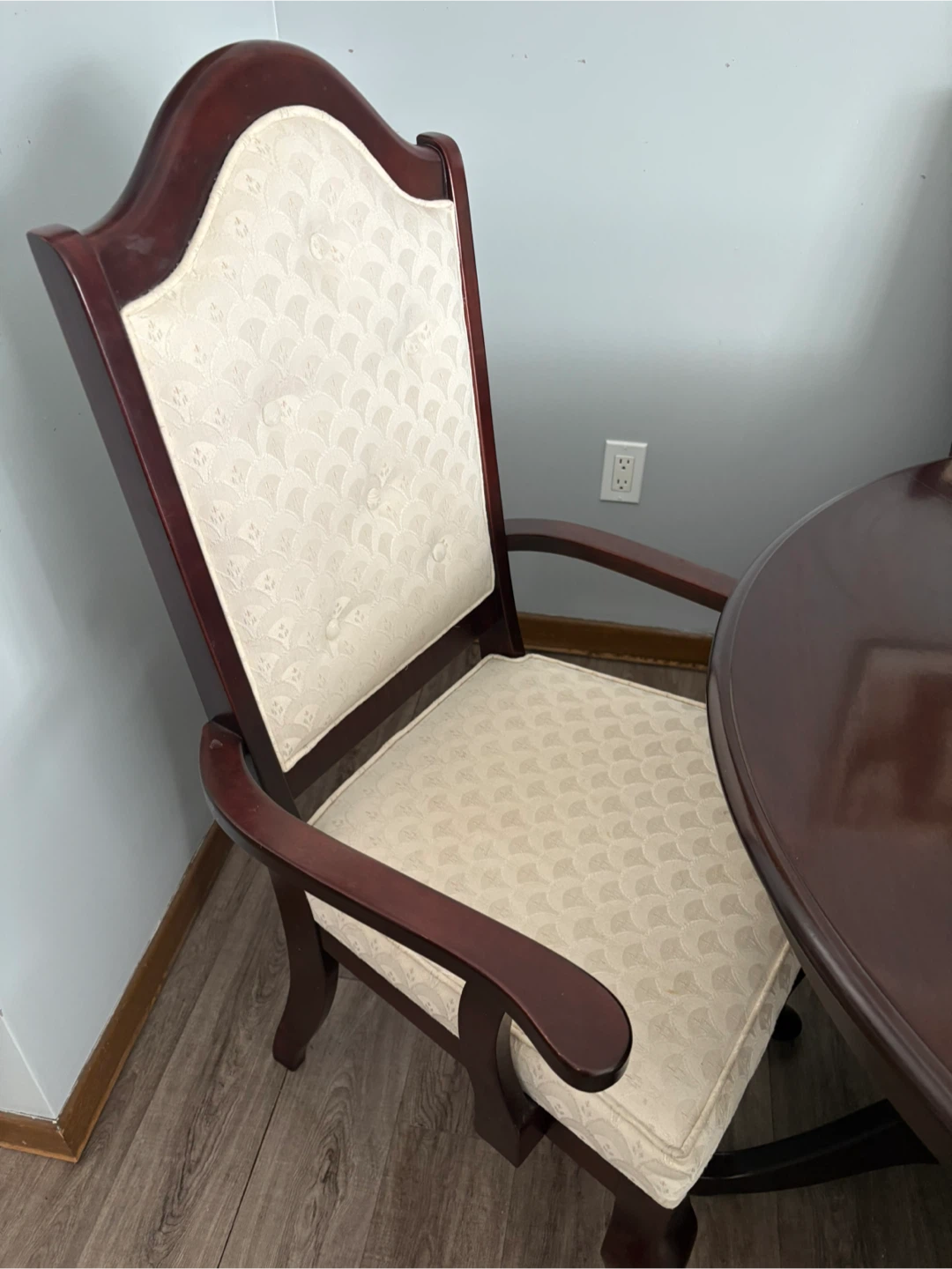 Wooden Dining Table with Upholstered Chairs - photo 3